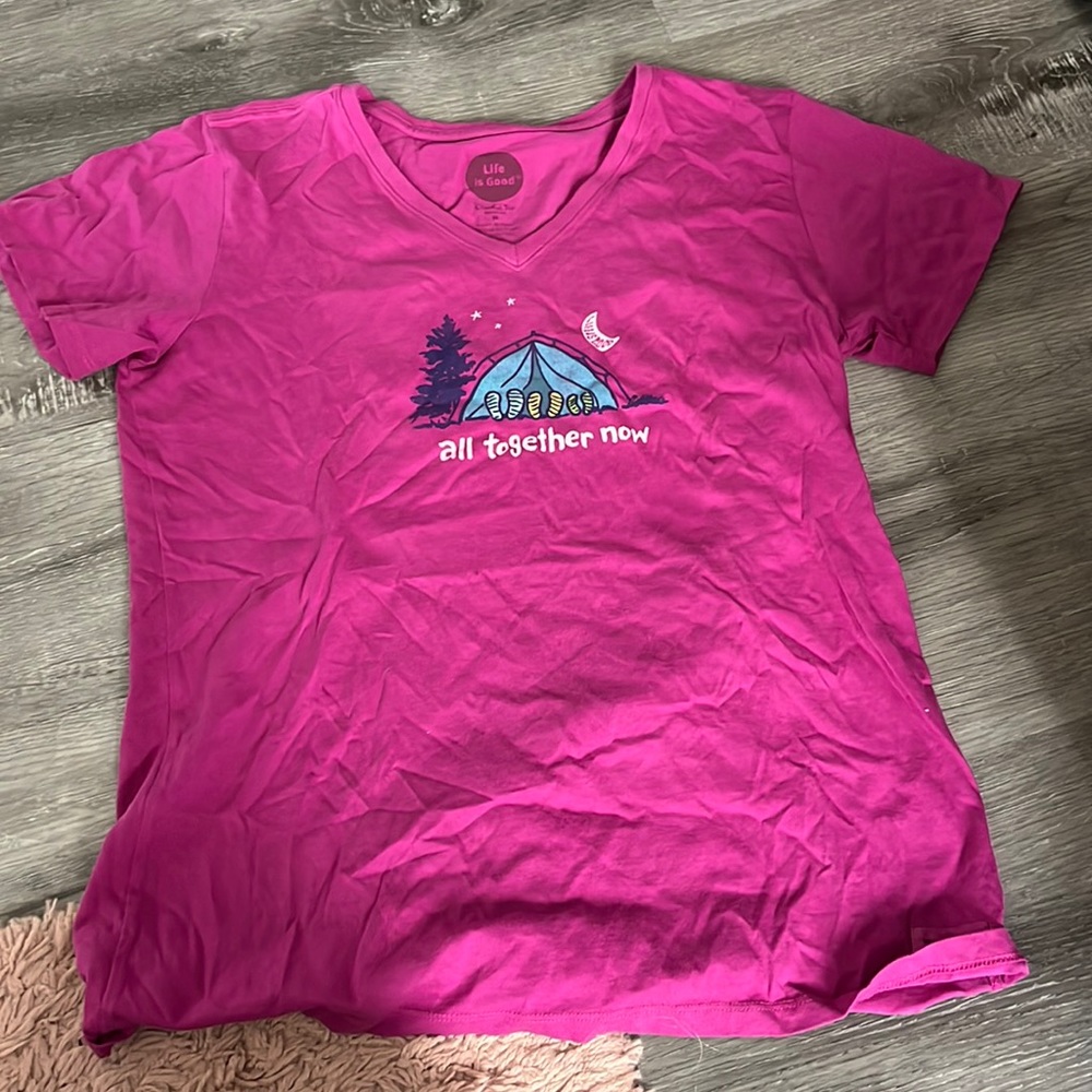 Life is Good Camping Tee
